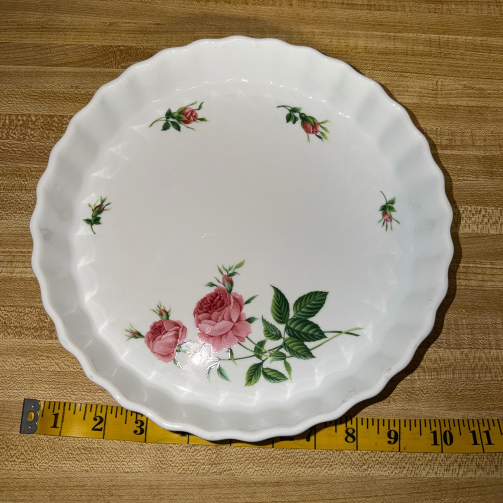 Christineholm 9" pie pan quiche pan tart pan baking cooking kitchen rose